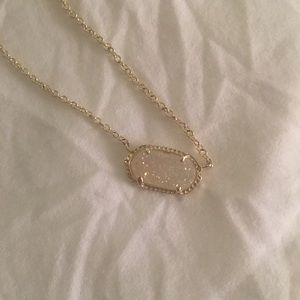 Elisa Gold Pendant Necklace In Iridescent Drusy